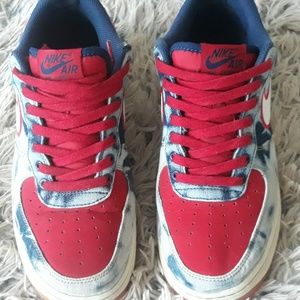 Nike AF1 Denim/Varsity Red